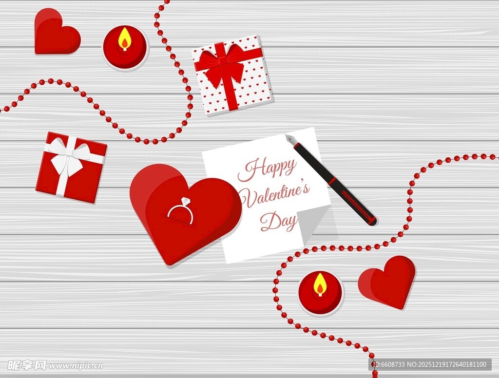 情人节浪漫装饰与书写