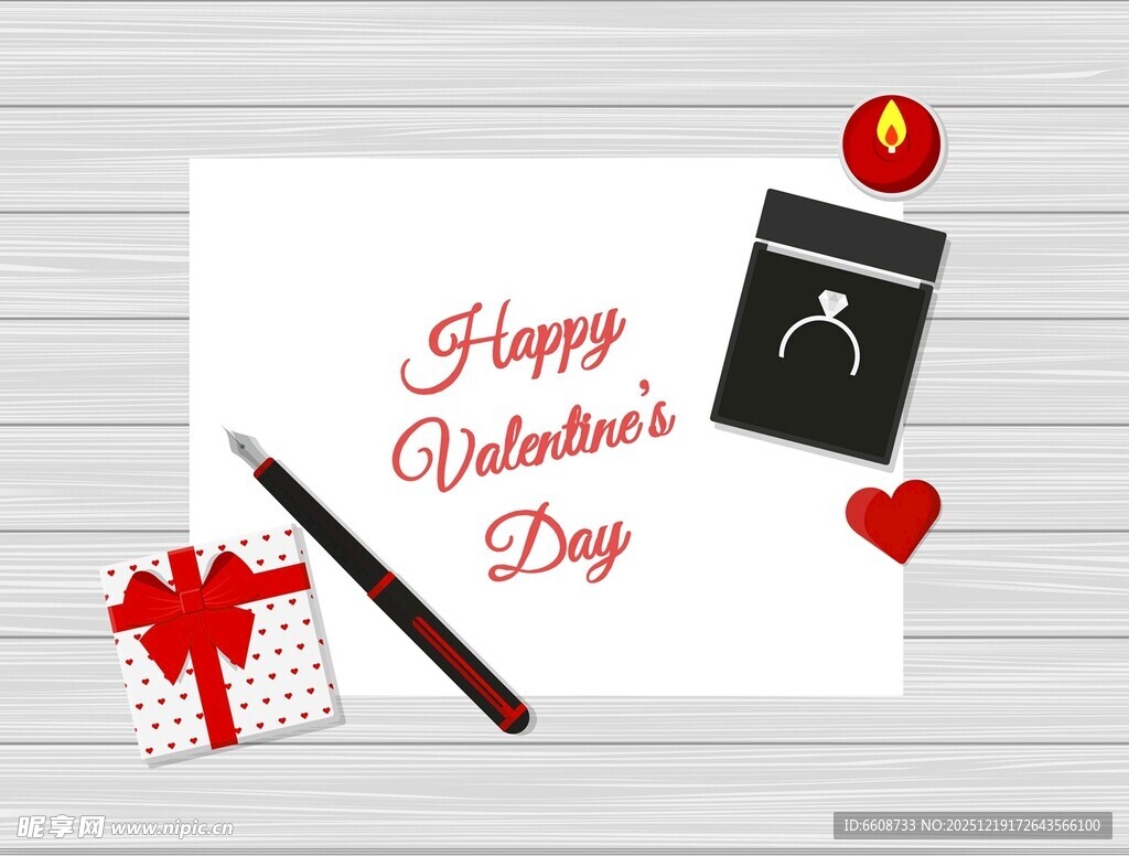 情人节贺卡装饰布置