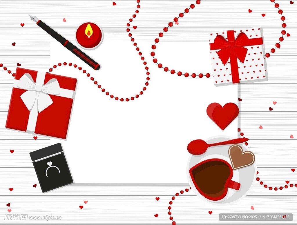 浪漫情人节装饰元素