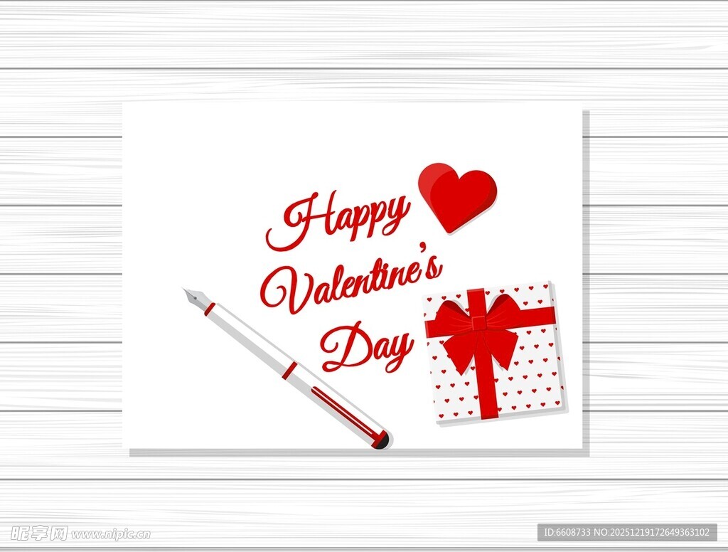 情人节贺卡装饰元素