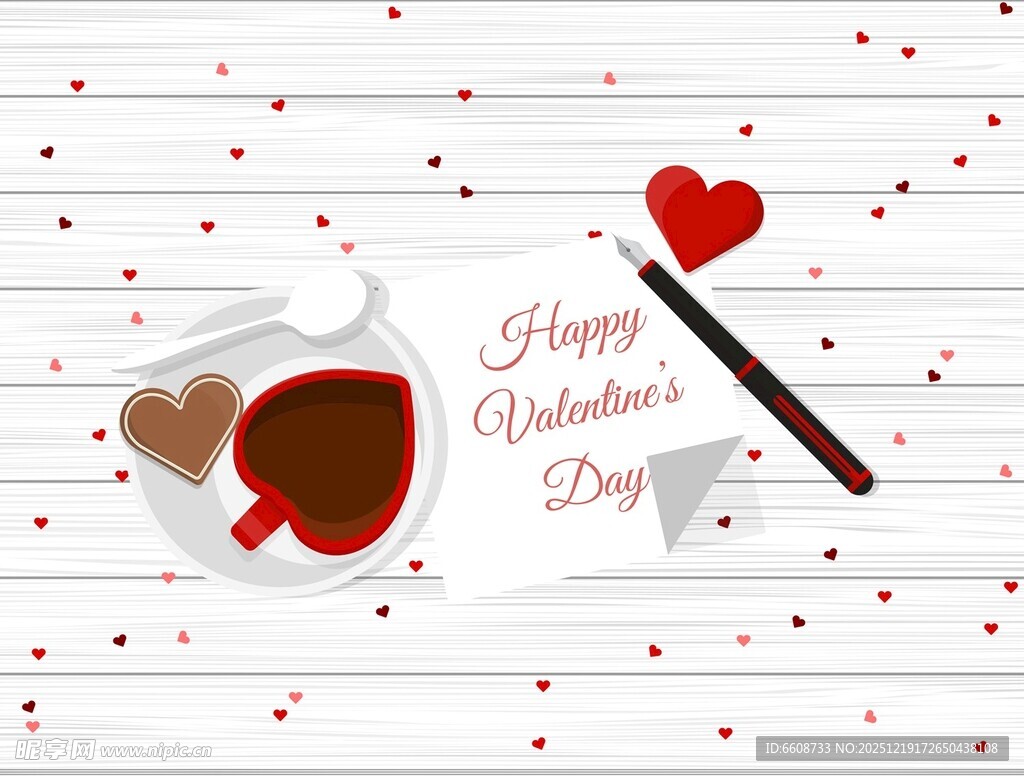 情人节温馨咖啡装饰场景