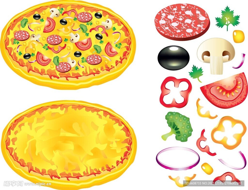 美味披萨制作素材集合