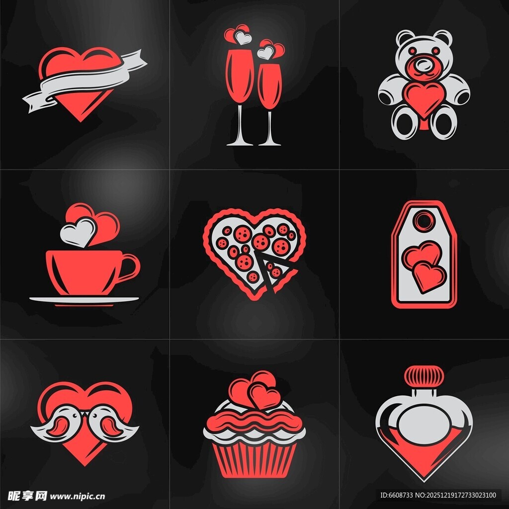 情人节浪漫图标集合