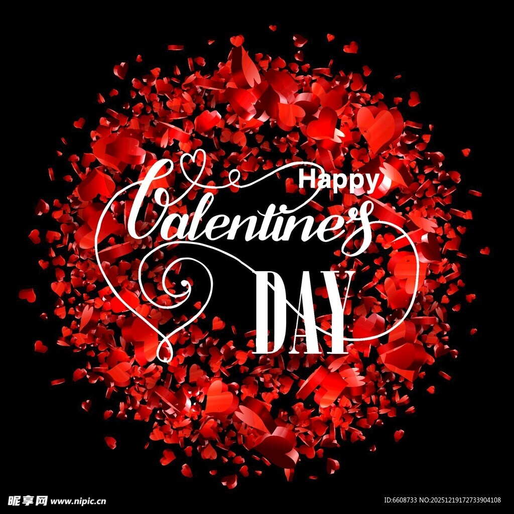 情人节浪漫爱心装饰图