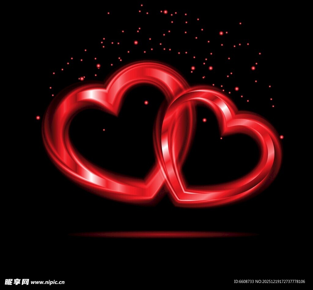 双红心闪耀背景图