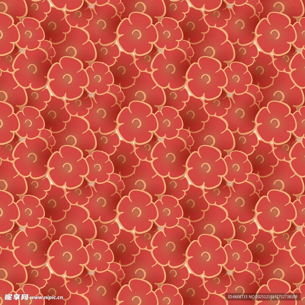 红色圆形图案纹理背景
