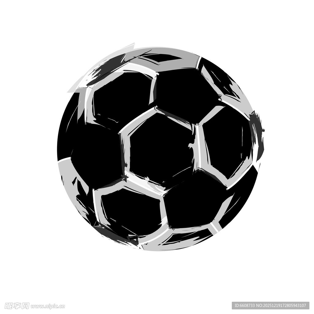 黑白足球特写