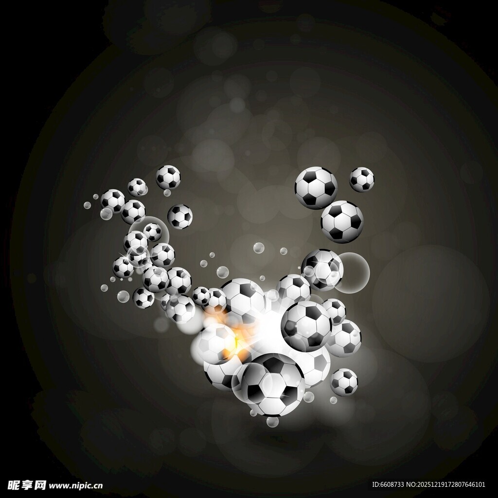 足球特效汇聚画面