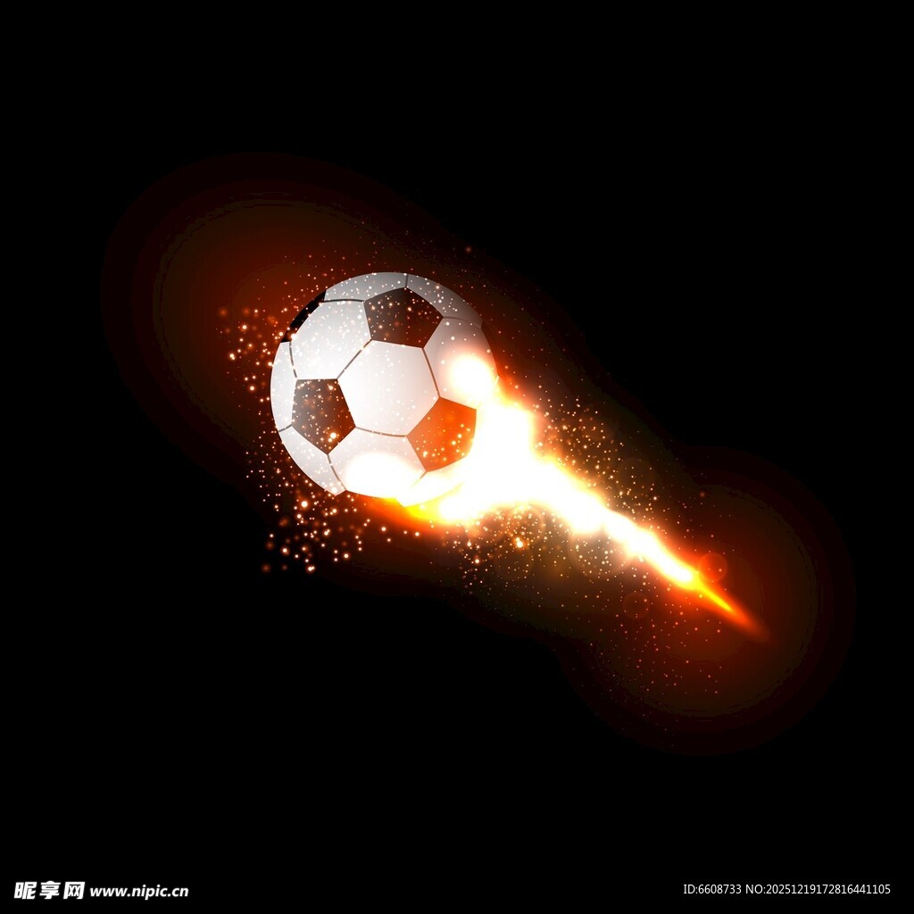 火焰足球动感燃烧瞬间