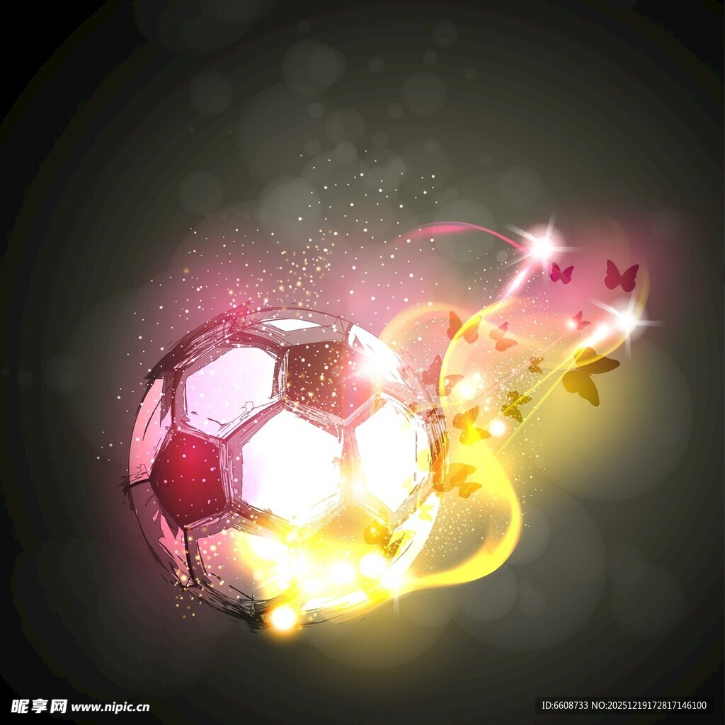 梦幻炫彩足球特效图