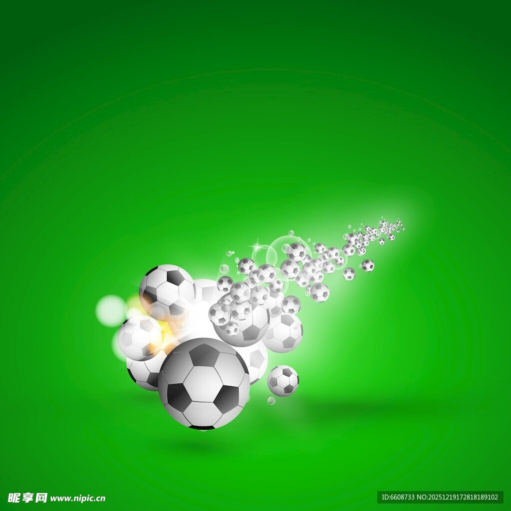 动感足球特效背景图