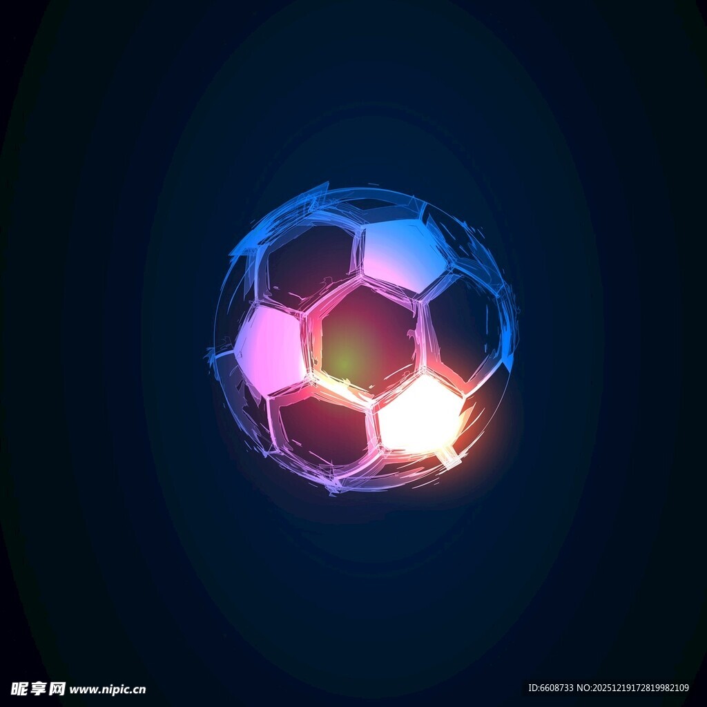 炫彩发光足球