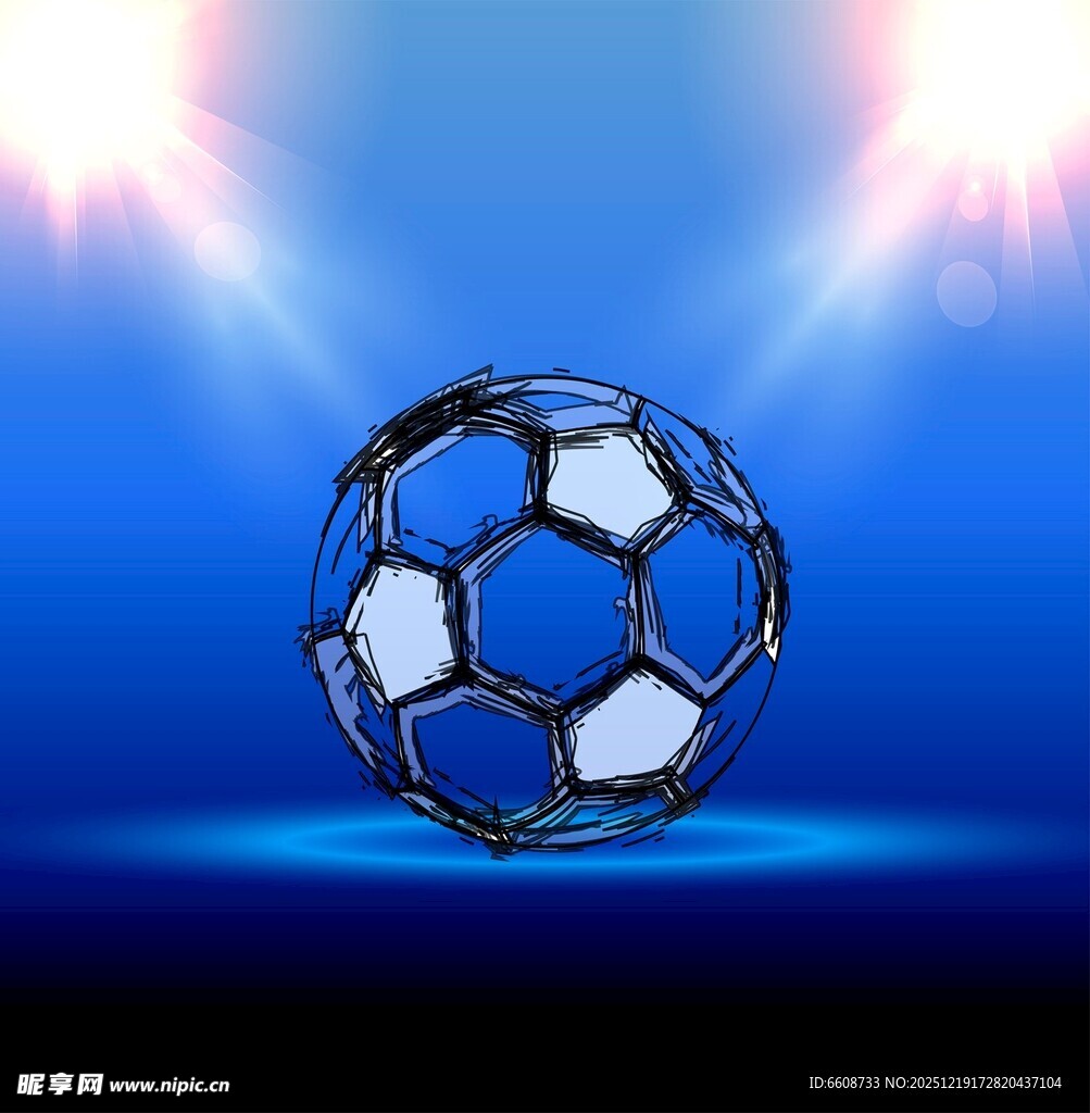 炫酷足球在聚光灯下闪耀