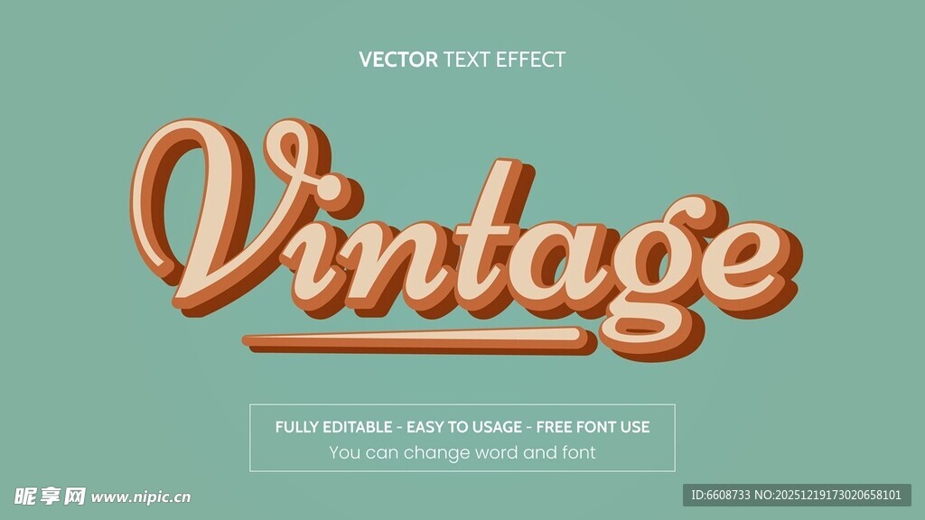 复古字体设计展示