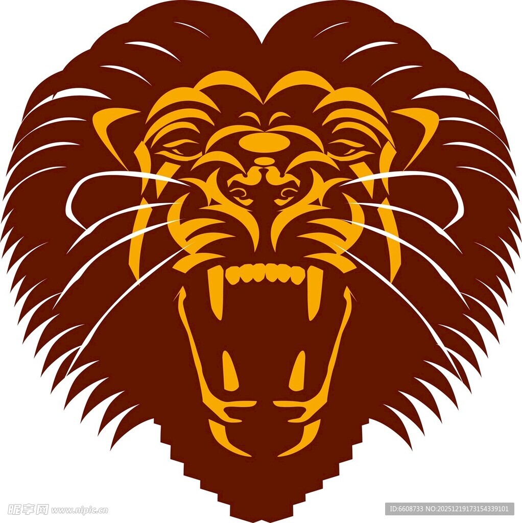 咆哮雄狮图案