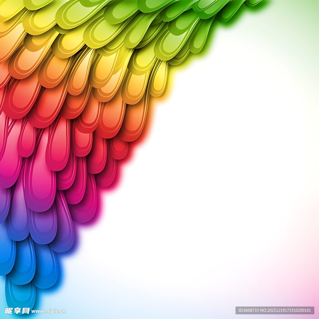 多彩水滴形图案背景