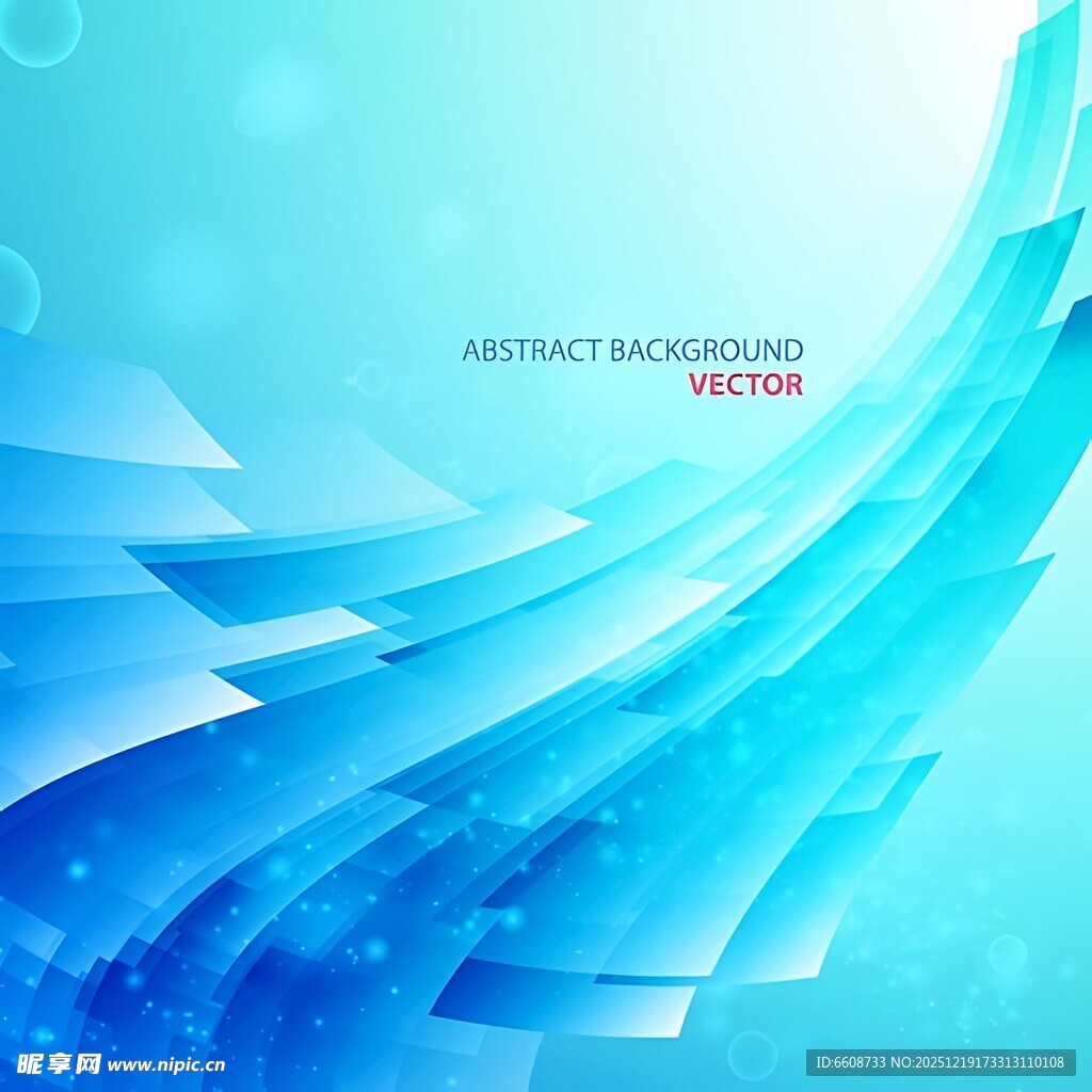 蓝色动感几何抽象背景图