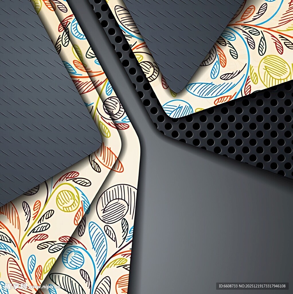 多彩印花布料展示