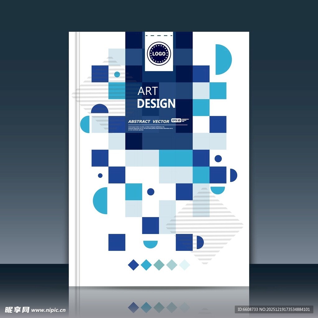 简约几何图案海报设计
