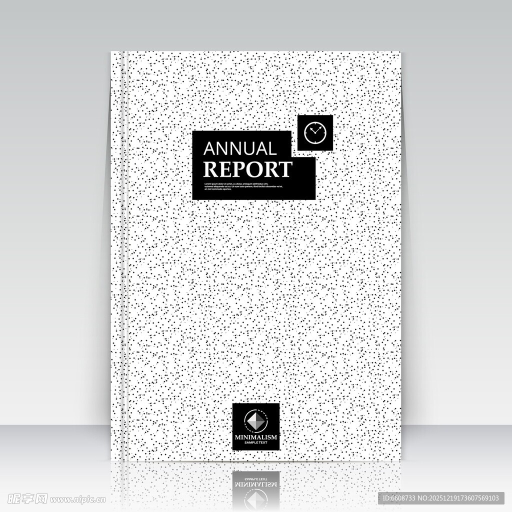 简约花纹笔记本封面设计