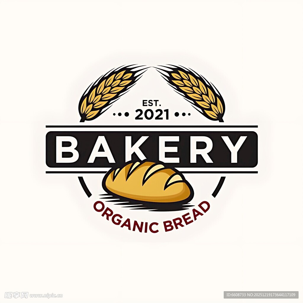 2021年有机面包烘焙标志