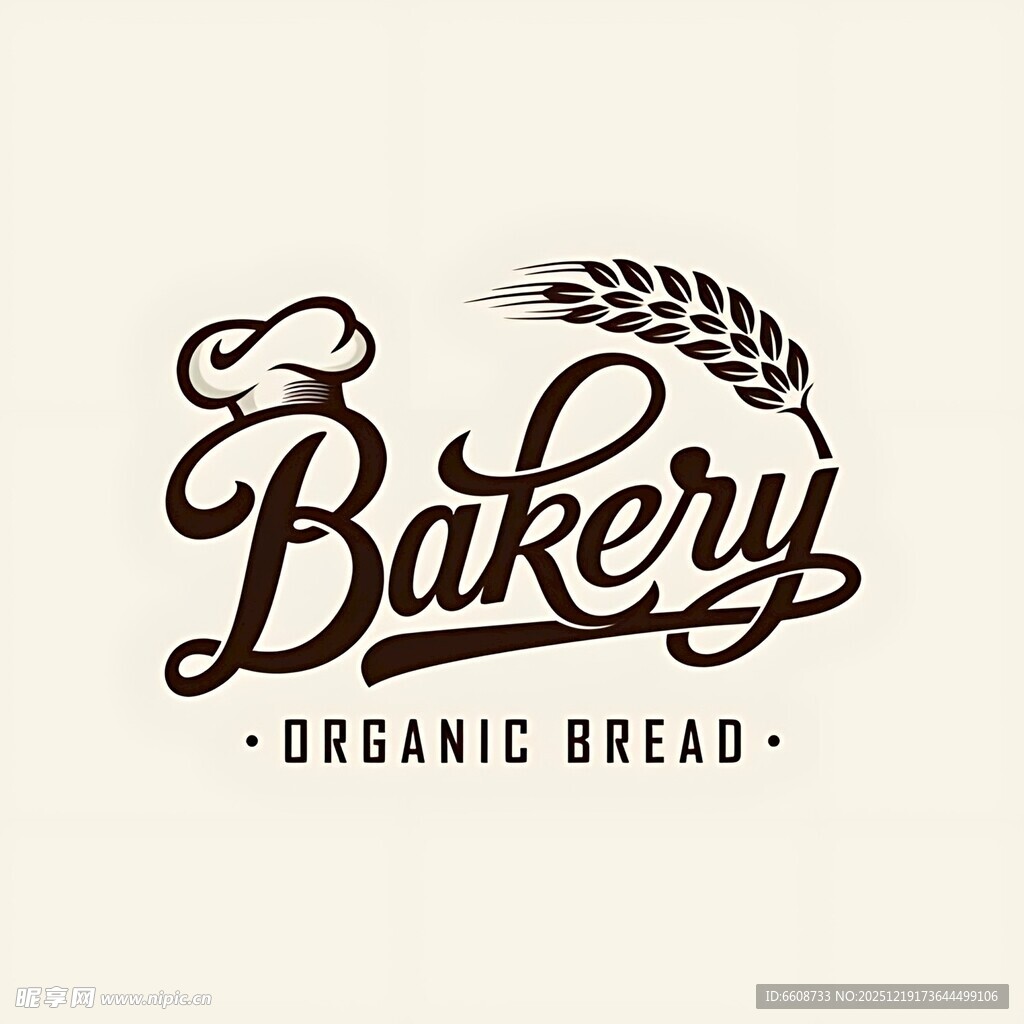 有机面包烘焙店标志设计