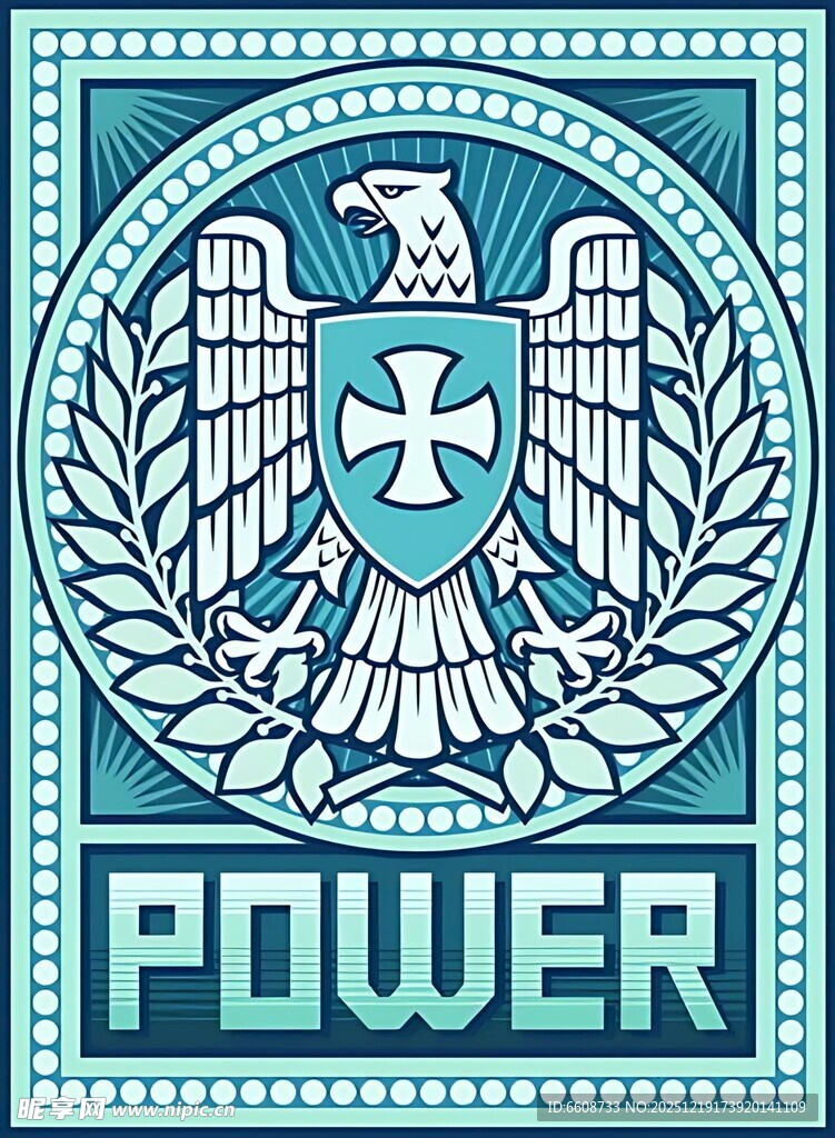 鹰徽图案展现力量感