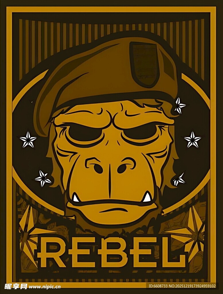 反叛猩猩头像设计