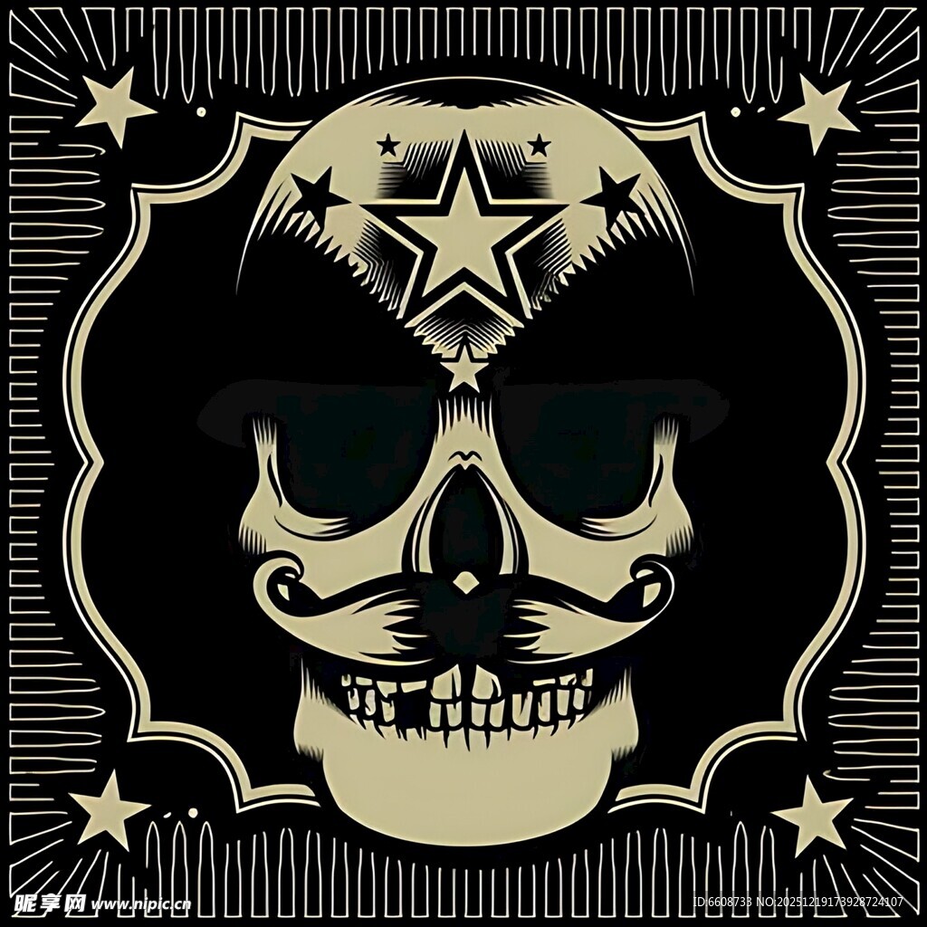 复古骷髅图案设计