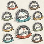 复古风格徽章设计集合