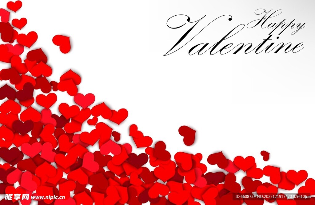 情人节浪漫红心背景