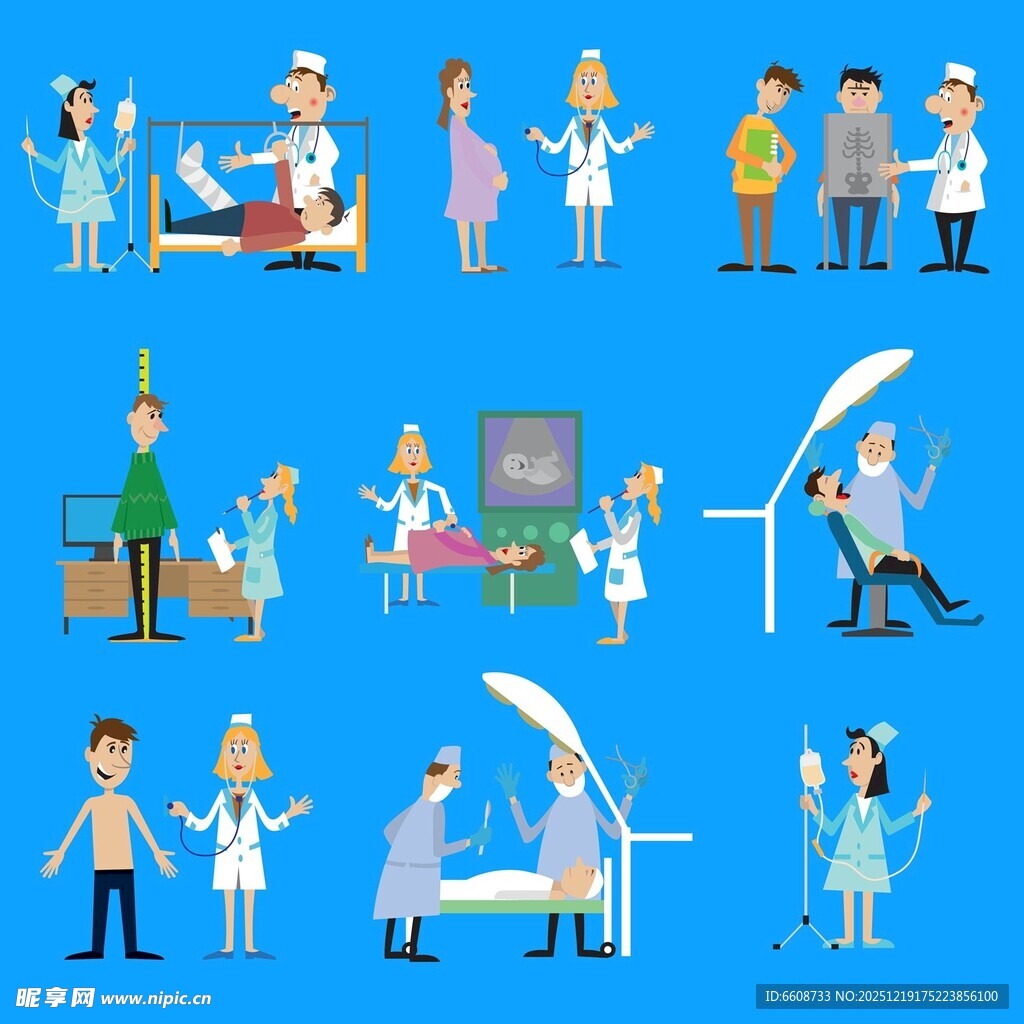 医疗场景与医护人员形象