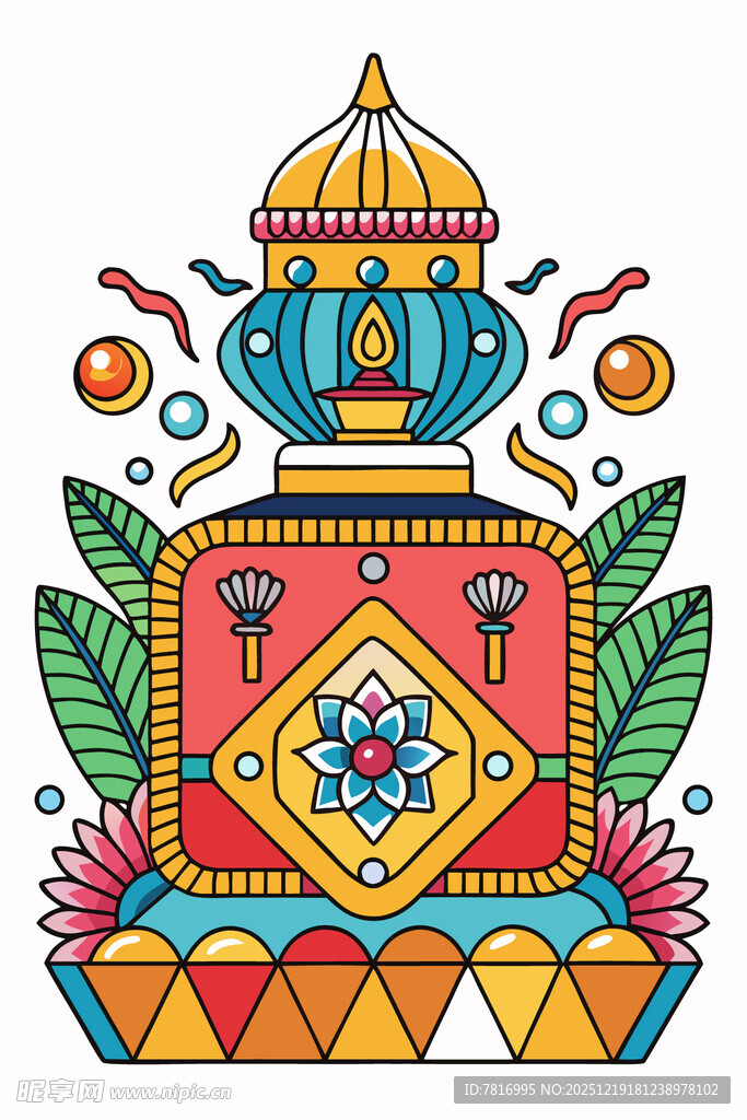 多彩民族风装饰图案