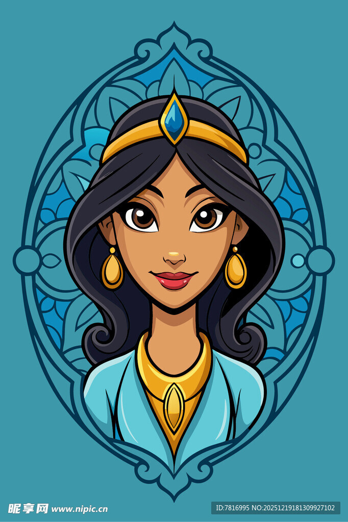 阿拉伯风格的美丽公主形象