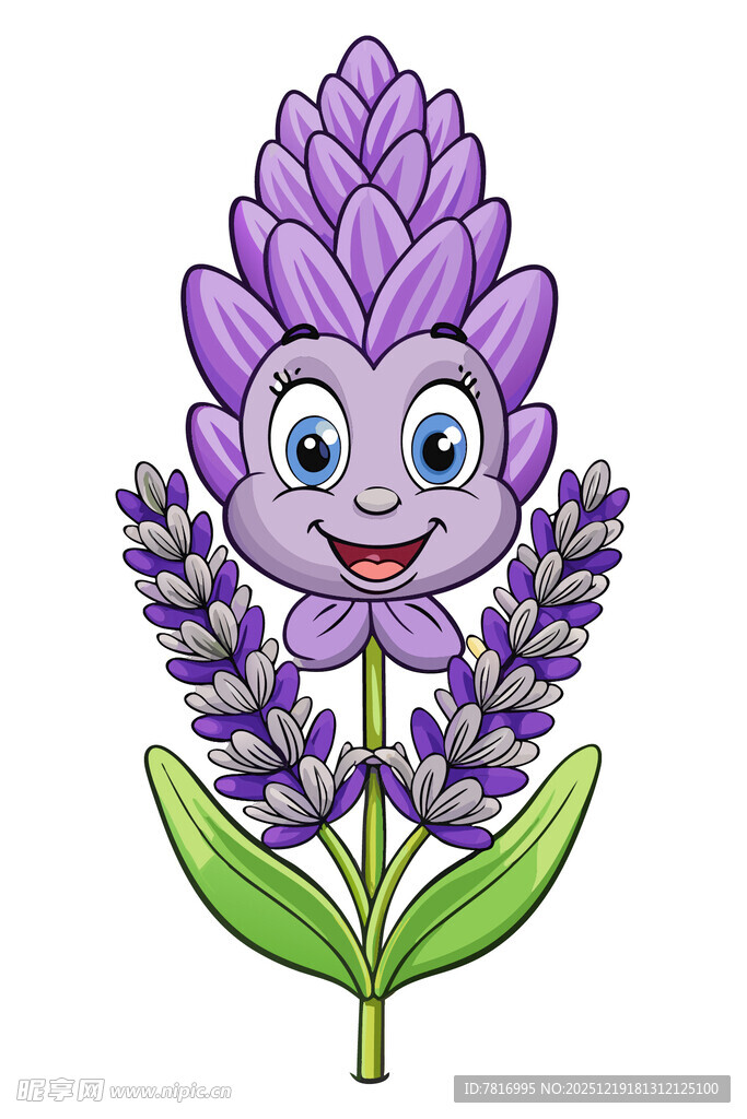 可爱薰衣草卡通形象