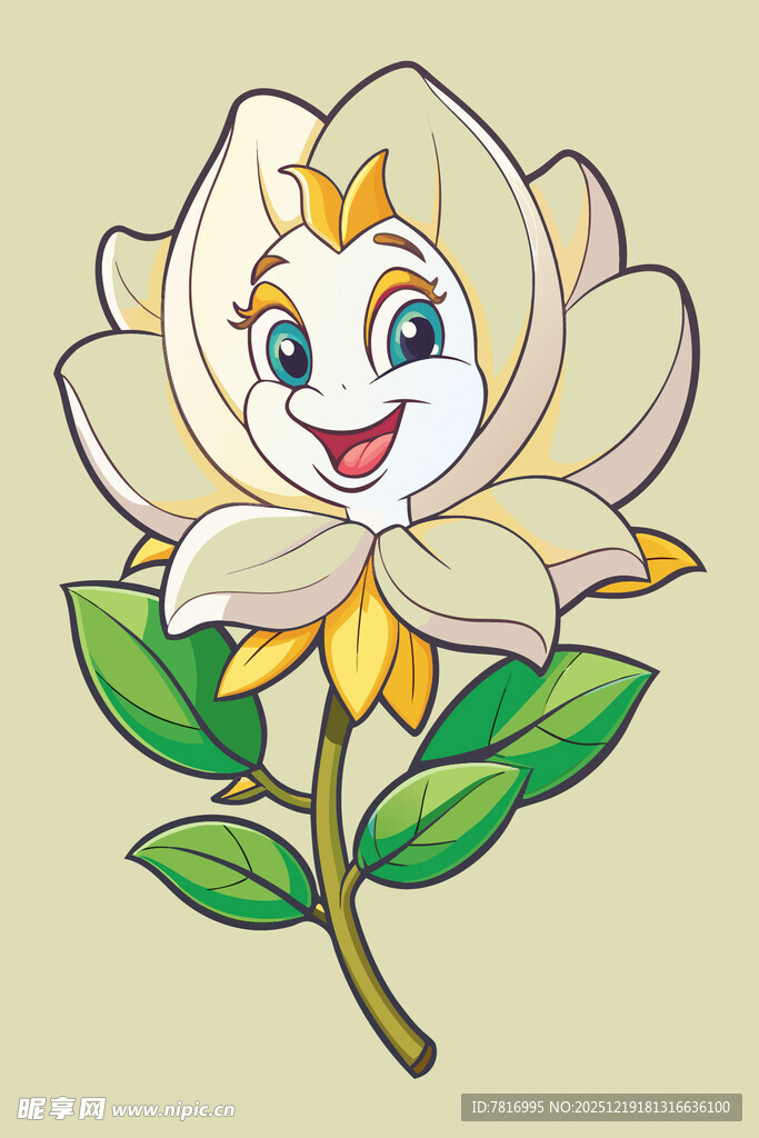 可爱卡通花朵形象