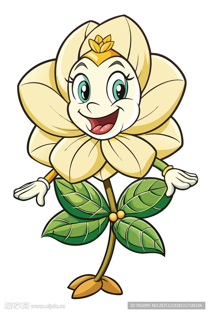 可爱茉莉花卡通形象