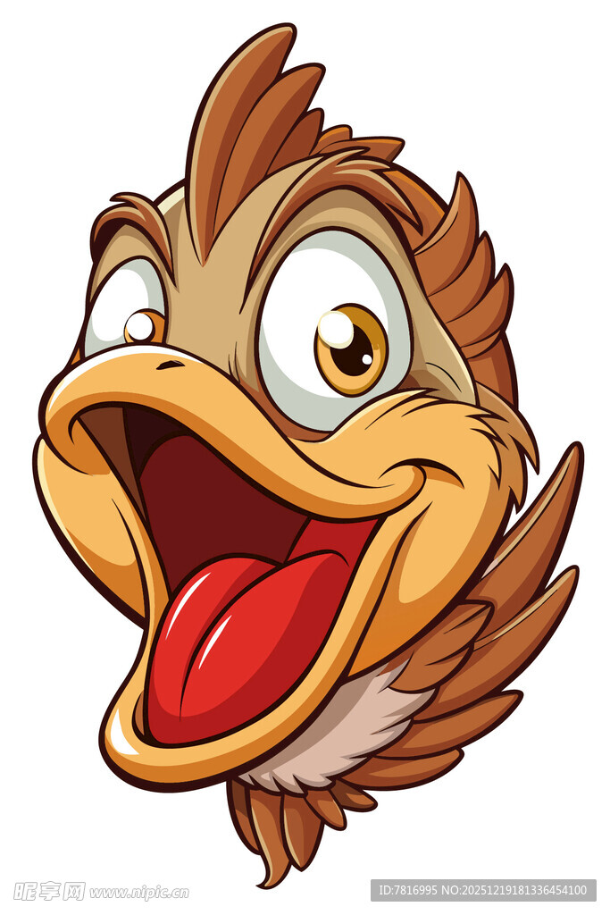 欢乐卡通鸟头形象