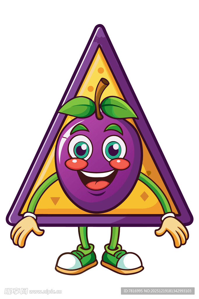 三角水果卡通形象