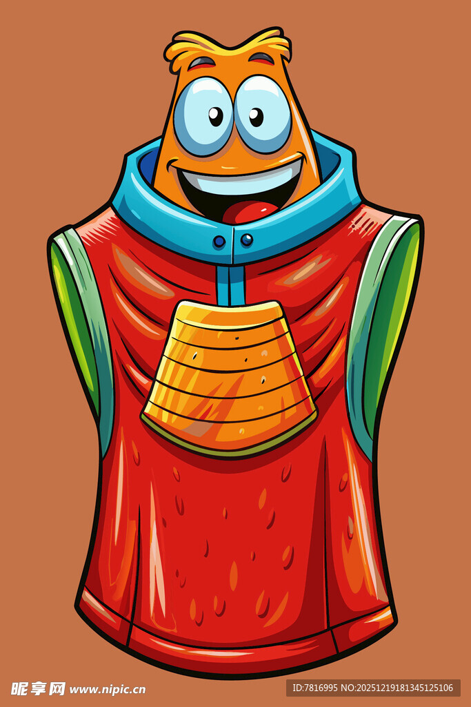 卡通风格的古代服饰角色