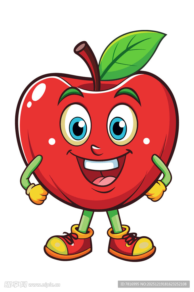 可爱卡通苹果形象