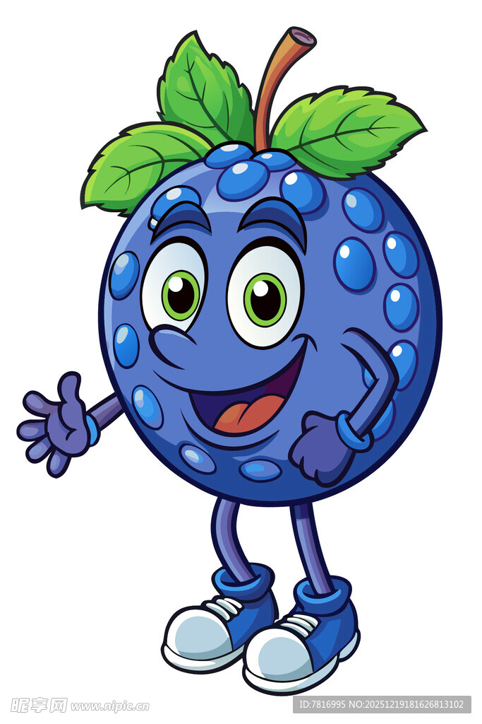 可爱蓝莓卡通形象