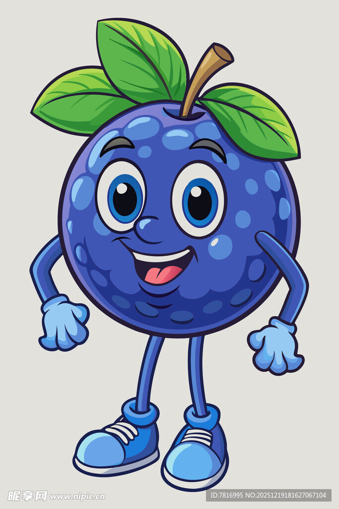 可爱蓝莓卡通形象