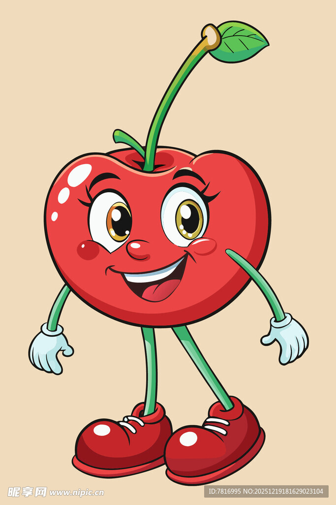 可爱樱桃卡通形象