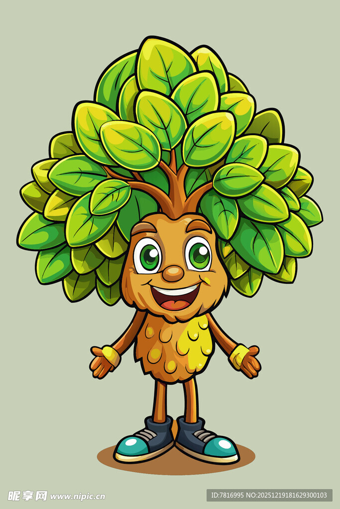 可爱树人卡通形象