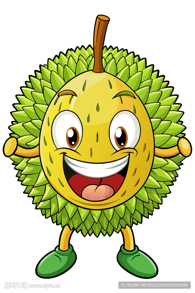 可爱卡通榴莲形象