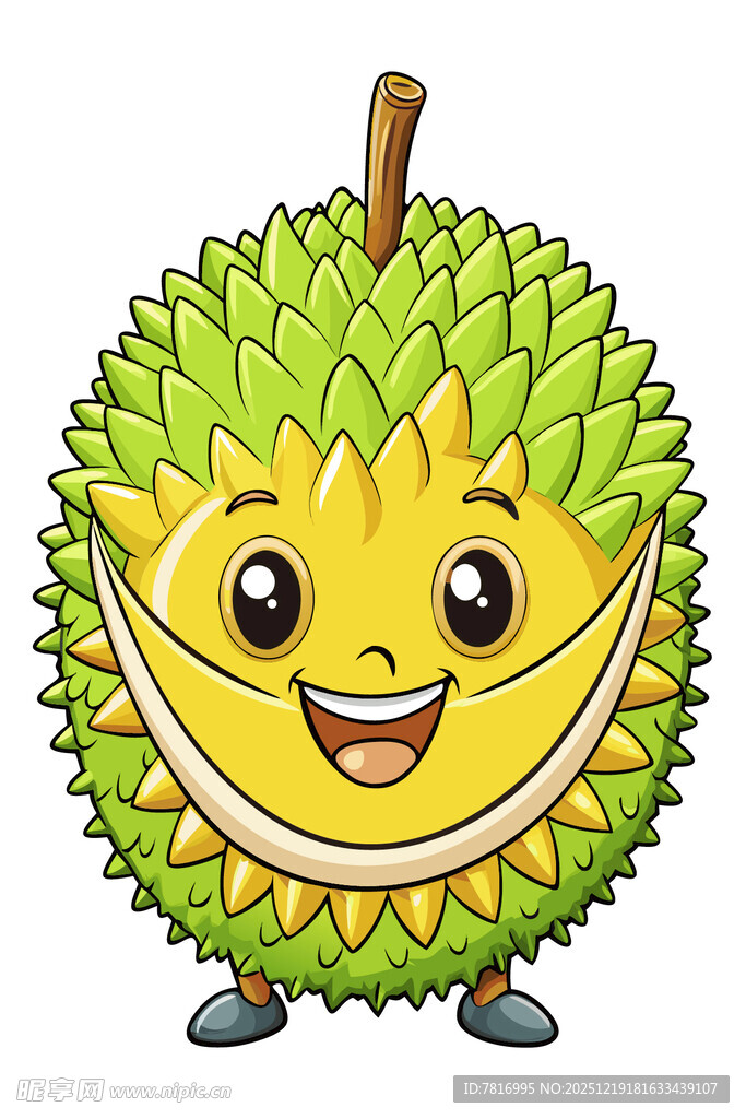 可爱卡通榴莲形象