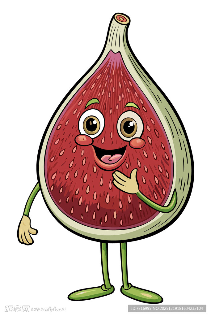 可爱无花果卡通形象
