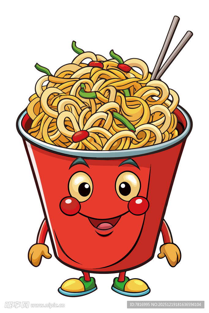 可爱卡通泡面形象
