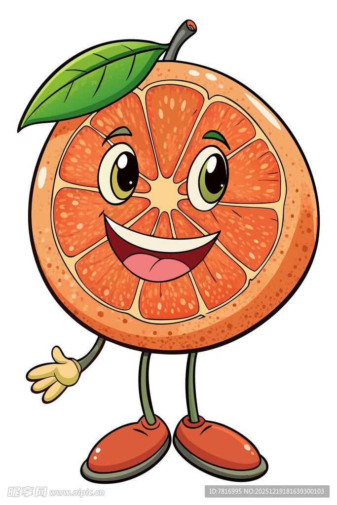 可爱橙子卡通形象